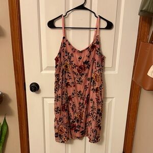 As U Wish Pink Floral Mini Dress